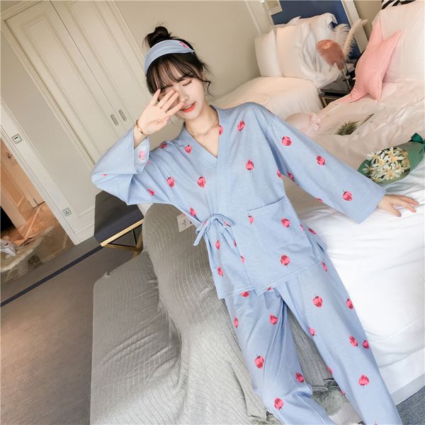new fashion women print sweet womens long sleeve kimono pajamas sets warm ladies sleepwear v-neck japanese style home clothing, Blue;gray
new fashion women print sweet womens long sleeve kimono pajamas sets warm ladies sleepwear v-neck japanese style home clothing, Blue;gray