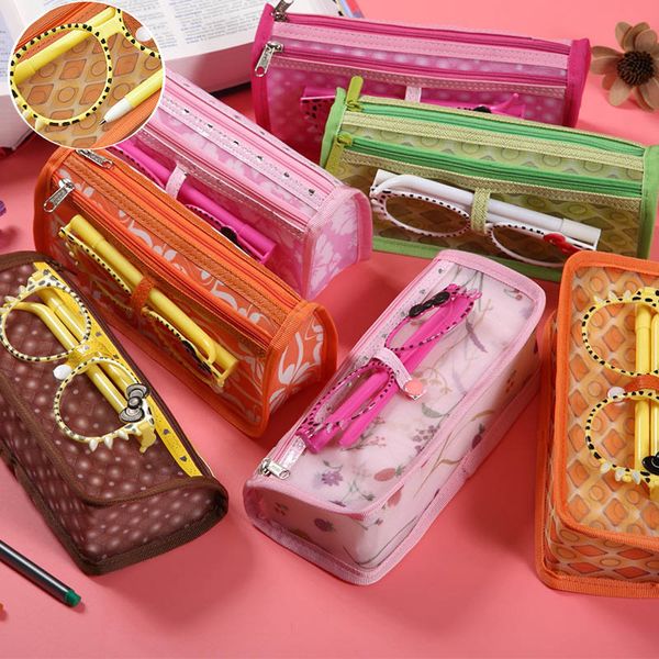 cute kawaii cartoon double layer zipper canvas pencil bag case with glasses frames korean stationery
cute kawaii cartoon double layer zipper canvas pencil bag case with glasses frames korean stationery