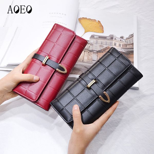 aoeo female purse long plaid 8 holder serpentine buckle high capacity wallet for women and girls wallets ladies money phone bag, Red;black
aoeo female purse long plaid 8 holder serpentine buckle high capacity wallet for women and girls wallets ladies money phone bag, Red;black