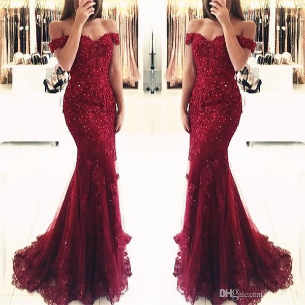 new elegant off the shoulder beaded mermaid prom dresses short sleeves lace appliques floor length formal evening mother gown custom made, Black;red
new elegant off the shoulder beaded mermaid prom dresses short sleeves lace appliques floor length formal evening mother gown custom made, Black;red