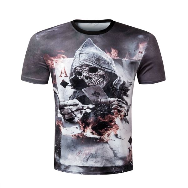 2019 cartoon skeleton cartoon printing men's 3d short-sleeved t-shirt in spring and summer, White;black
2019 cartoon skeleton cartoon printing men's 3d short-sleeved t-shirt in spring and summer, White;black