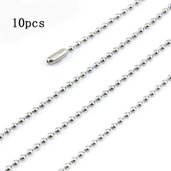 100% stainless steel 2.4mm ball beads chain necklace diy fittings ketting jewelry making wholesale 10pcs, Silver
100% stainless steel 2.4mm ball beads chain necklace diy fittings ketting jewelry making wholesale 10pcs, Silver