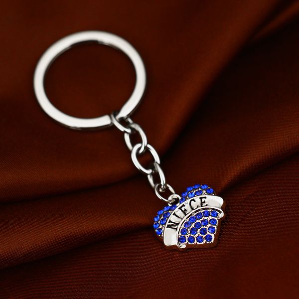 12 pc/lot niece blue crystal rhinestone charm keyring love heart keychain family women girl jewelry birthday gift key chain ring, Silver
12 pc/lot niece blue crystal rhinestone charm keyring love heart keychain family women girl jewelry birthday gift key chain ring, Silver
