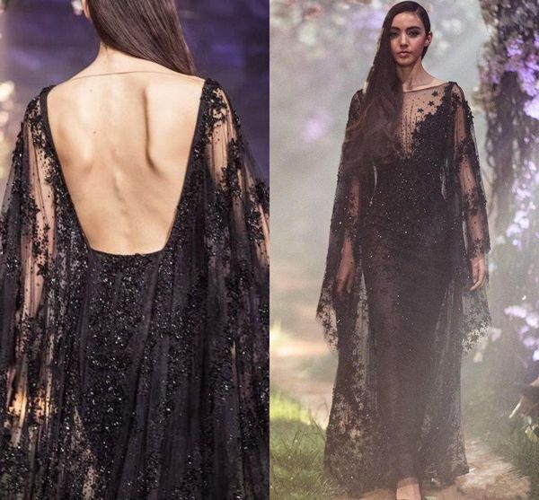 paolo sebastian black lace applique crystal beaded evening dresses backless mermaid prom gowns custom made formal dress with wraps, Black;red
paolo sebastian black lace applique crystal beaded evening dresses backless mermaid prom gowns custom made formal dress with wraps, Black;red