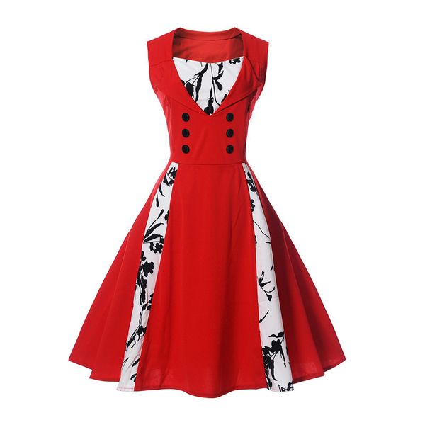 2018 print vintage dress women sundress plus size xxl spring summer tunic hepburn retro party festa red midi women dress, Black;gray
2018 print vintage dress women sundress plus size xxl spring summer tunic hepburn retro party festa red midi women dress, Black;gray