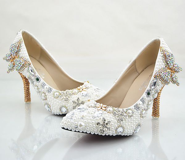 new beautiful white pearls women pumps pointed toe ab crystal bling bling heels wedding shoes handmade lady heels plus size, Black
new beautiful white pearls women pumps pointed toe ab crystal bling bling heels wedding shoes handmade lady heels plus size, Black