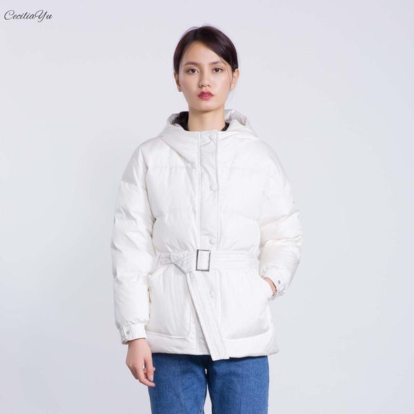 ceciliayu 2018 winter women down regular new korean version slim style full white duck down hooded women's jacket, Black
ceciliayu 2018 winter women down regular new korean version slim style full white duck down hooded women's jacket, Black