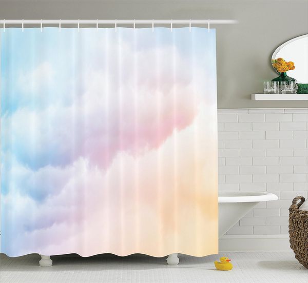 fluffy dreamy gradient faded pastel cloud ethereal fog sublime rainbow featured decor, polyester fabric bathroom shower curtain
fluffy dreamy gradient faded pastel cloud ethereal fog sublime rainbow featured decor, polyester fabric bathroom shower curtain