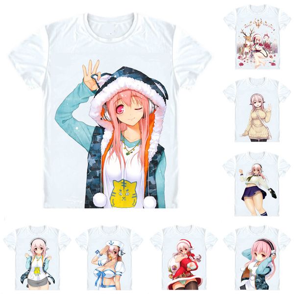 soniani super sonico t-shirts short sleeve shirts anime supa soniko sonicomi super sonico sonikoma merry christmas red cosplay shirt, White;black
soniani super sonico t-shirts short sleeve shirts anime supa soniko sonicomi super sonico sonikoma merry christmas red cosplay shirt, White;black