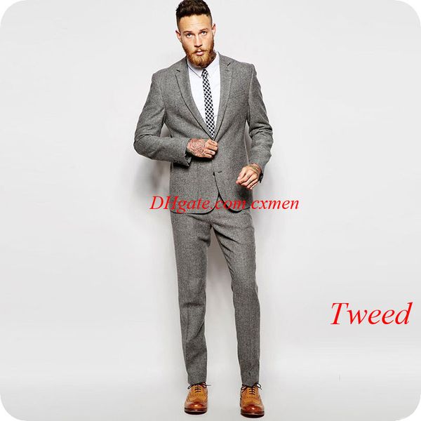 grey tweed men's classic suits wedding harringbone custom made groom tuxedos smoking jacket man blazer 2piece terno masculino costume h, Black;gray
grey tweed men's classic suits wedding harringbone custom made groom tuxedos smoking jacket man blazer 2piece terno masculino costume h, Black;gray