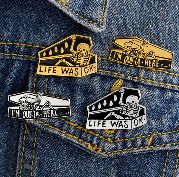 wholesale skeleton life was ok vintage enamel brooch cute shirt collar lapel pin backpack hat badge gift foe men women children drop ship, Gray
wholesale skeleton life was ok vintage enamel brooch cute shirt collar lapel pin backpack hat badge gift foe men women children drop ship, Gray