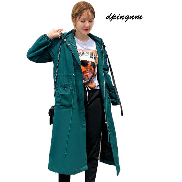 2018 women trench coat spring autumn plus size long spring coat with belt trench for women casaco feminino, Tan;black
2018 women trench coat spring autumn plus size long spring coat with belt trench for women casaco feminino, Tan;black