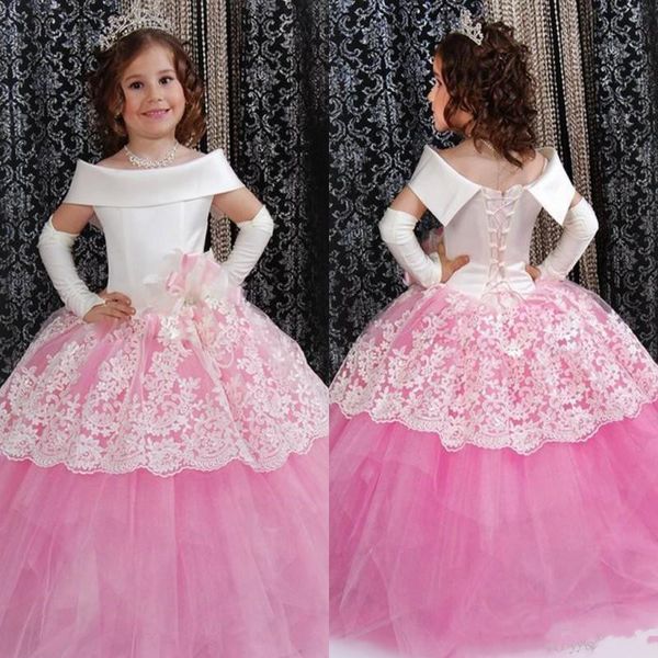 2018 Pink Off The Shoulder Puffy Toddler Ball Gown Flower Girl Dresses Lace Pageant Dress For Little Girls Comunion Formal Wear Vestidos De, White;blue
2018 Pink Off The Shoulder Puffy Toddler Ball Gown Flower Girl Dresses Lace Pageant Dress For Little Girls Comunion Formal Wear Vestidos De, White;blue
