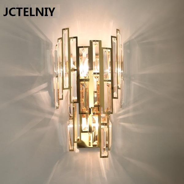 Golden carved crystal wall lamp living room decoration wall lamp stainless steel LED lamp
Golden carved crystal wall lamp living room decoration wall lamp stainless steel LED lamp