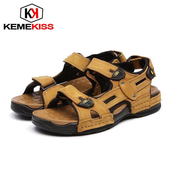 kemekiss summer men real leather sandals open toe flats shoes beach vacation breathable shoes male footwear size 39-44, Black
kemekiss summer men real leather sandals open toe flats shoes beach vacation breathable shoes male footwear size 39-44, Black