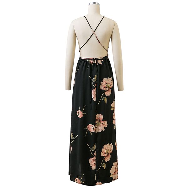 Casual New Summer Maxi Dress Women Floral Print Dress V -Neck Sleeveless Spaghetti Strap Backless Side Split Sexy Long Dress
Casual New Summer Maxi Dress Women Floral Print Dress V -Neck Sleeveless Spaghetti Strap Backless Side Split Sexy Long Dress