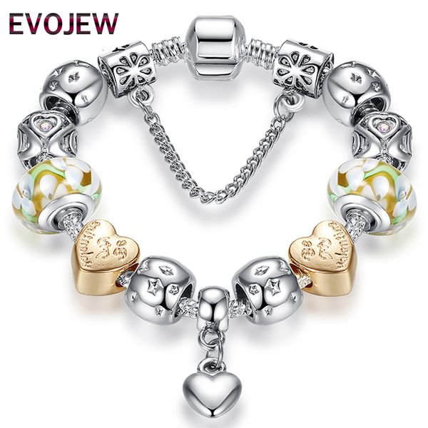 2018 antique silver heart charm bracelets for women diy jewelry original murano glass crystal beads fashion bracelets gift, Golden;silver
2018 antique silver heart charm bracelets for women diy jewelry original murano glass crystal beads fashion bracelets gift, Golden;silver