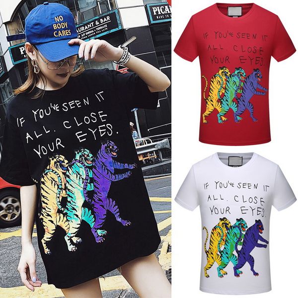 Women Three Tigers Print T-Shirt Short Sleeves Crew Neck Skinny Fit Tshirt Street Wear Top Lady
Women Three Tigers Print T-Shirt Short Sleeves Crew Neck Skinny Fit Tshirt Street Wear Top Lady