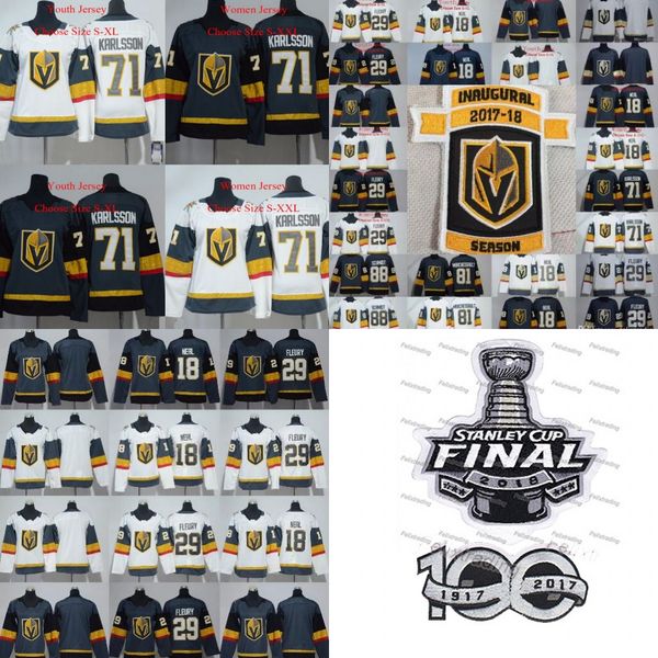 71 William Karlsson 2018 stanley cup final Men Women Youth Jonathan Marchessault James Neal Schmidt Fleury Vegas Golden Knights Jersey