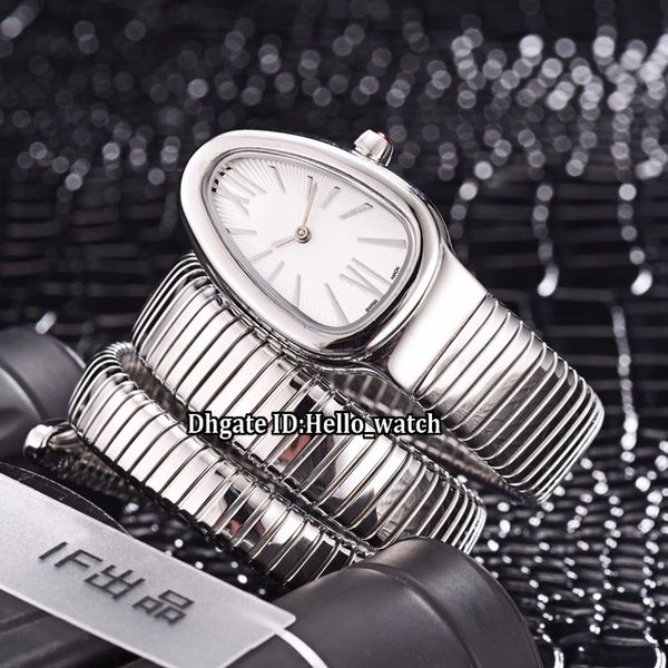 New Style 29mm Serpenti Tubogas 101911 White Dial Swiss Quartz Womens Watch Stainless Steel Case Ring Bracelet Fashion Lady Watches
New Style 29mm Serpenti Tubogas 101911 White Dial Swiss Quartz Womens Watch Stainless Steel Case Ring Bracelet Fashion Lady Watches