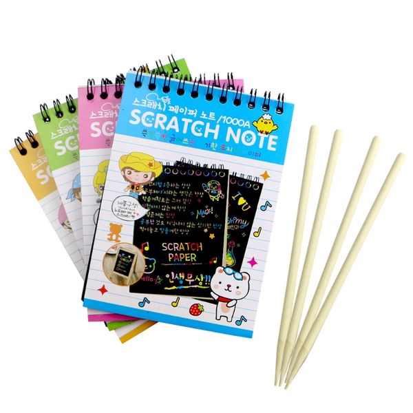 scratch note black cardboard creative diy draw sketch notes for kid toy notebook, Purple;pink
scratch note black cardboard creative diy draw sketch notes for kid toy notebook, Purple;pink
