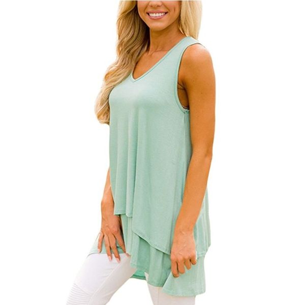 2018 new fashion summer t shirt women plus size casual sleeveless v neck loose tshirt plus size long party tees clothing, White
2018 new fashion summer t shirt women plus size casual sleeveless v neck loose tshirt plus size long party tees clothing, White