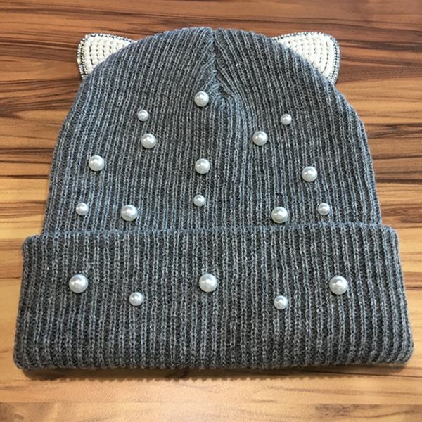 2018 winter hats for woman pearl beanies knitted solid cute cat ear hat girls female beanie caps warmer bonnet ladies casual cap
2018 winter hats for woman pearl beanies knitted solid cute cat ear hat girls female beanie caps warmer bonnet ladies casual cap