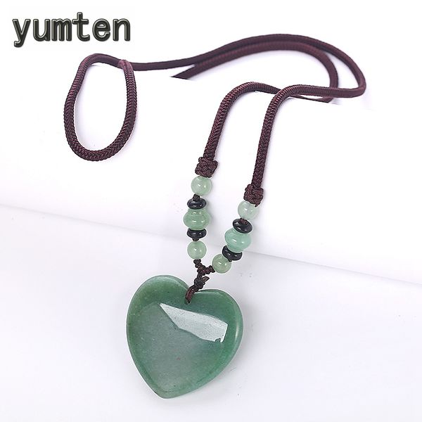 yumten green jasper pendant necklaces gothic women fine jewellery wedding luxury accessories heart rope chain unique beaded gift, Silver
yumten green jasper pendant necklaces gothic women fine jewellery wedding luxury accessories heart rope chain unique beaded gift, Silver