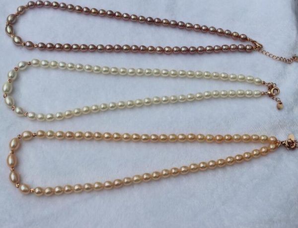 6-8mm natural pearl necklace, Silver
6-8mm natural pearl necklace, Silver