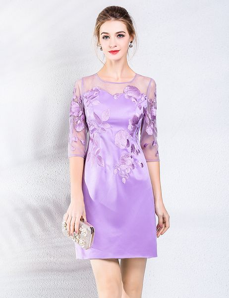 embroidery luxury women sheath dress sheer 3/4 sleeve party dresses 051820, White;black
embroidery luxury women sheath dress sheer 3/4 sleeve party dresses 051820, White;black