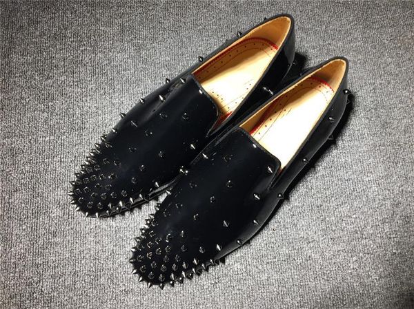 fashion men women flats sneakers designer brand shoes comfortable party leather red bottom spikes studded spikes shoes casual shoes, Black
fashion men women flats sneakers designer brand shoes comfortable party leather red bottom spikes studded spikes shoes casual shoes, Black