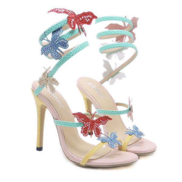 new fashionl women high heel pumps open toe snake-wrapped butterfly catwalk show style crystal sandals lady party shoes plus size, Black
new fashionl women high heel pumps open toe snake-wrapped butterfly catwalk show style crystal sandals lady party shoes plus size, Black