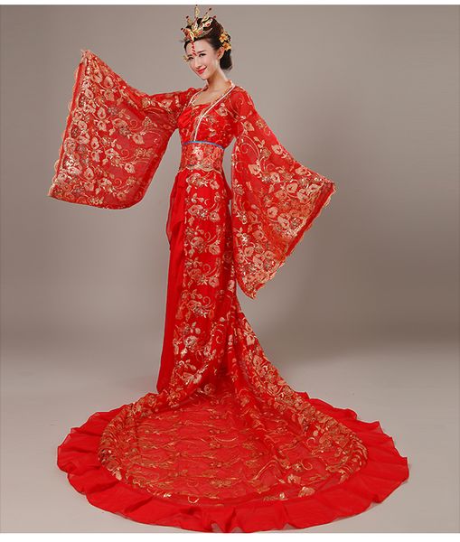 women's beautiful dress the noble temperament trailing dress the queen of the tang dynasty clothing chinese ancient costume fancy stage, Black;red
women's beautiful dress the noble temperament trailing dress the queen of the tang dynasty clothing chinese ancient costume fancy stage, Black;red