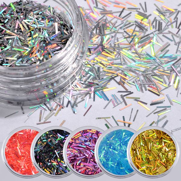 6pcs/set laser nail glitter sequins colorful shiny strip paillettes straight line stickers tips manicure decorations for nails, Silver;gold
6pcs/set laser nail glitter sequins colorful shiny strip paillettes straight line stickers tips manicure decorations for nails, Silver;gold