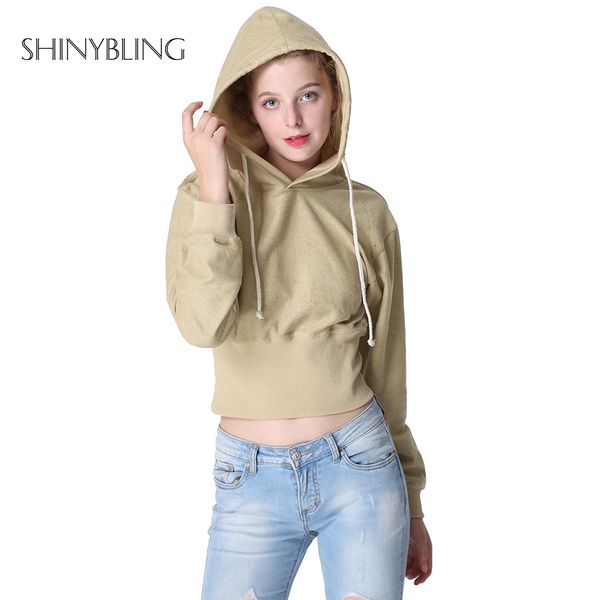 shinybling european fashion hooded women autumn long sleeve casual solid khaki grey crop hoodies sweatshirt female pullover, Black
shinybling european fashion hooded women autumn long sleeve casual solid khaki grey crop hoodies sweatshirt female pullover, Black