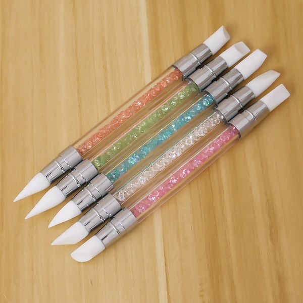 5pcs/set 2 way nail art sculpture pen brushes soft silicone carving craft polish rhinestone handle nail adotting tools, Yellow
5pcs/set 2 way nail art sculpture pen brushes soft silicone carving craft polish rhinestone handle nail adotting tools, Yellow