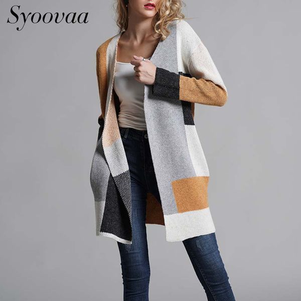 syoovaa loose long knitted cardigans multicolor color autumn winter women sweater pockets casual oversized long coat women 2018, White;black
syoovaa loose long knitted cardigans multicolor color autumn winter women sweater pockets casual oversized long coat women 2018, White;black