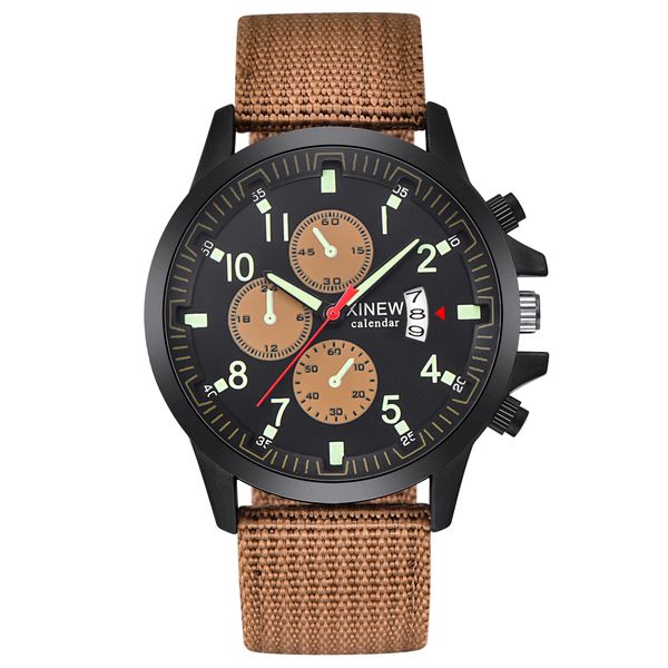 xinew watches men brand nylon strap luminous date quartz watch sports casual style relogio masculino marca 2018 esportivo, Slivery;brown
xinew watches men brand nylon strap luminous date quartz watch sports casual style relogio masculino marca 2018 esportivo, Slivery;brown