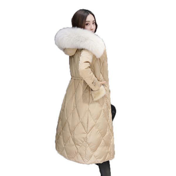 2018winter new thick white duck down jacket womens long slim big fur collar down parkas ladies hooded womens jacket, Black
2018winter new thick white duck down jacket womens long slim big fur collar down parkas ladies hooded womens jacket, Black