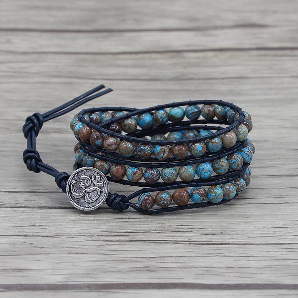 blue decoration pattern beads bracelet leather wraps beaded bracelet yoga jewelry dropshipping blue beads bohemain bead, Golden;silver
blue decoration pattern beads bracelet leather wraps beaded bracelet yoga jewelry dropshipping blue beads bohemain bead, Golden;silver