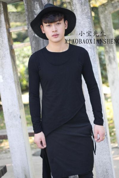2016 new men's clothing classic personality novelty asymmetrical knitted basic shirt stage singer costumes, White;black
2016 new men's clothing classic personality novelty asymmetrical knitted basic shirt stage singer costumes, White;black