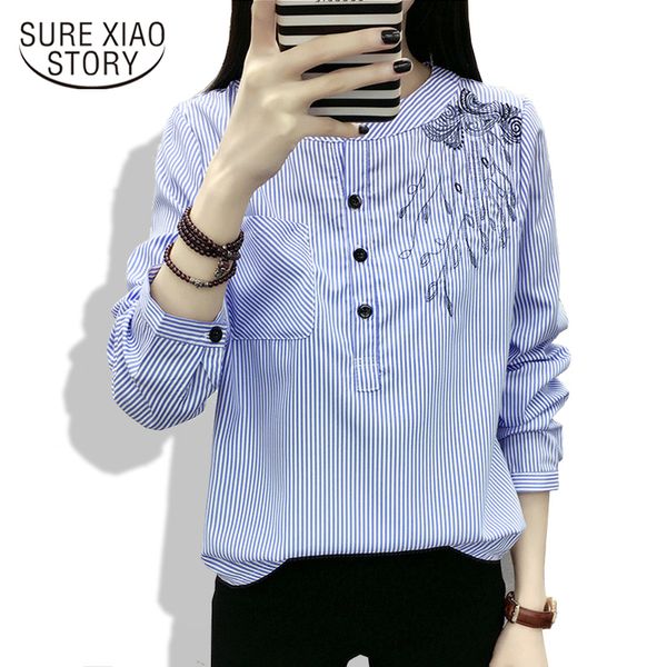 2017 spring new fashion elegant korean style blouse long sleeve chiffon shirt female wear casual women striped shirt 710b30, White
2017 spring new fashion elegant korean style blouse long sleeve chiffon shirt female wear casual women striped shirt 710b30, White
