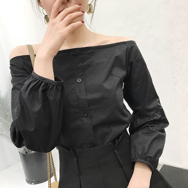 fashion shirt slash neck women spring summer 2018 off shoulder blouse female shirts solid white black long sleeve kpop
fashion shirt slash neck women spring summer 2018 off shoulder blouse female shirts solid white black long sleeve kpop