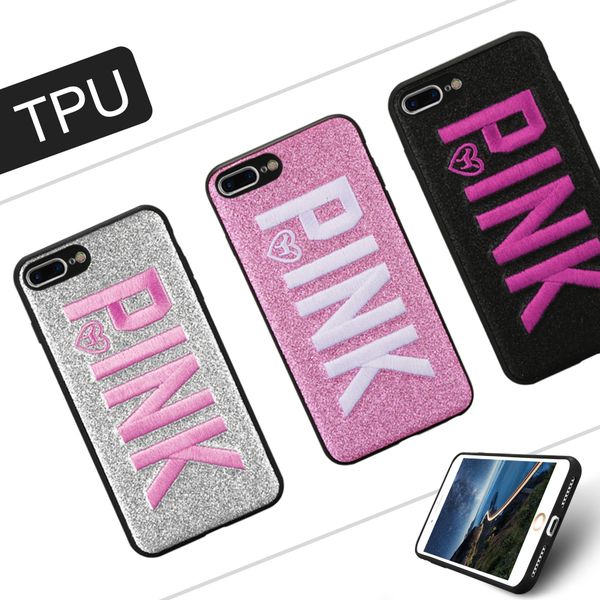 PINK Cover Fashion Design Glitter 3D Embroidery Love Pink Phone Cases For iPhone X XR XS Max Samsung S9 S10 Plus Note 9 With OPP Bag
PINK Cover Fashion Design Glitter 3D Embroidery Love Pink Phone Cases For iPhone X XR XS Max Samsung S9 S10 Plus Note 9 With OPP Bag