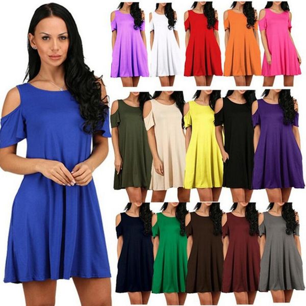 plus size dress 2018 women vestido mini dress summer style pocket loose beach dresses strapless many colors sale, Black;gray
plus size dress 2018 women vestido mini dress summer style pocket loose beach dresses strapless many colors sale, Black;gray