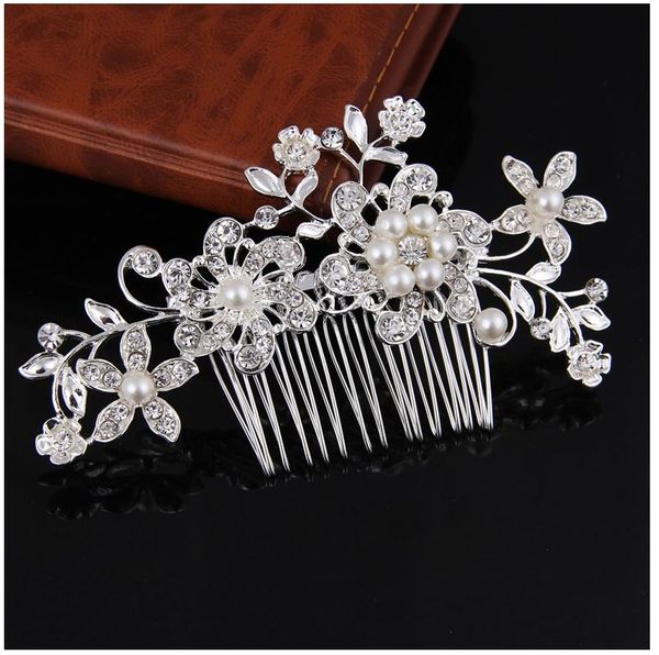 2019 international classic comb bridal water drill pearl headwear wedding dress accessories whole color white1581169, Silver
2019 international classic comb bridal water drill pearl headwear wedding dress accessories whole color white1581169, Silver