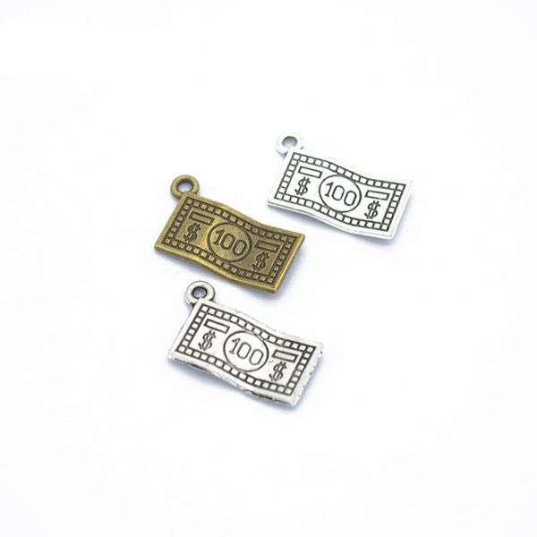 300 pcs /lot 21mm*13mm diy hundred dollar charm antique bronze or silver plated paper money charm pendant for jewelry making, Bronze;silver
300 pcs /lot 21mm*13mm diy hundred dollar charm antique bronze or silver plated paper money charm pendant for jewelry making, Bronze;silver