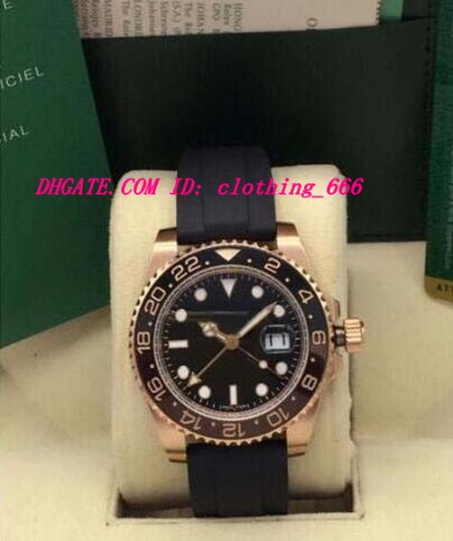 new style luxury watches ii 18k rose gold rubber bracelet 126715 black dial/ceramic bezel 40mm stainless automatic fashion men's watch, Slivery;brown
new style luxury watches ii 18k rose gold rubber bracelet 126715 black dial/ceramic bezel 40mm stainless automatic fashion men's watch, Slivery;brown