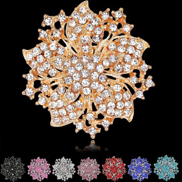 sparkly-gold plated clear rhonestone crystal flower victorian flower pin brooch 8 colors for choices, Gray
sparkly-gold plated clear rhonestone crystal flower victorian flower pin brooch 8 colors for choices, Gray