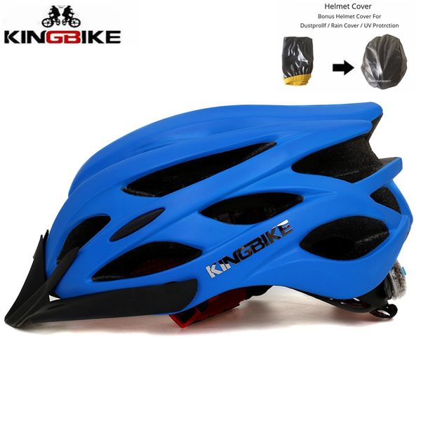 

kingbike eps ultralight 220g bicycle helmet visor men women cycling helmet back light mountain road sports safety bike helmets